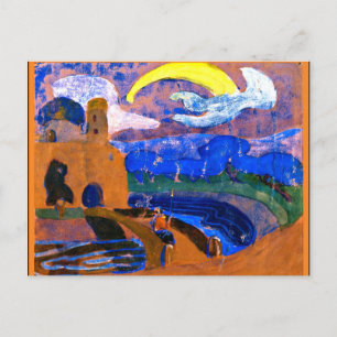 Kandinsky - The Comet, colourful abstract painting Postcard