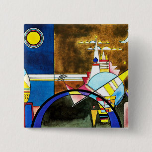Kandinsky - The Great Gate of Kiev, 15 Cm Square Badge