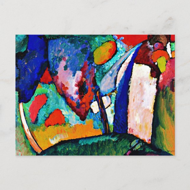 Kandinsky - The Waterfall, colourful artwork, Postcard (Front)
