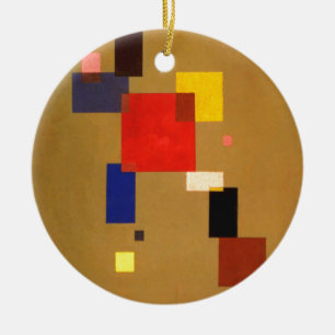 Kandinsky Thirteen Rectangles Abstract Painting Ceramic Tree Decoration