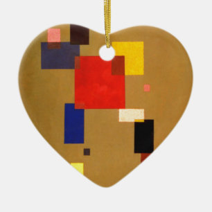 Kandinsky Thirteen Rectangles Abstract Painting Ceramic Tree Decoration