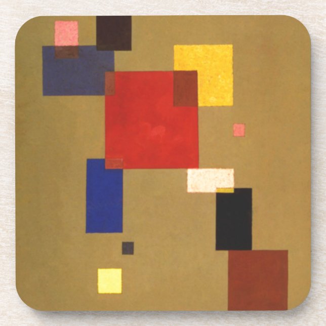 Kandinsky Thirteen Rectangles Abstract Painting Coaster (Front)