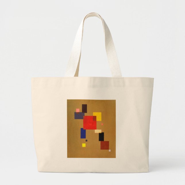 Kandinsky Thirteen Rectangles Abstract Painting Large Tote Bag (Front)