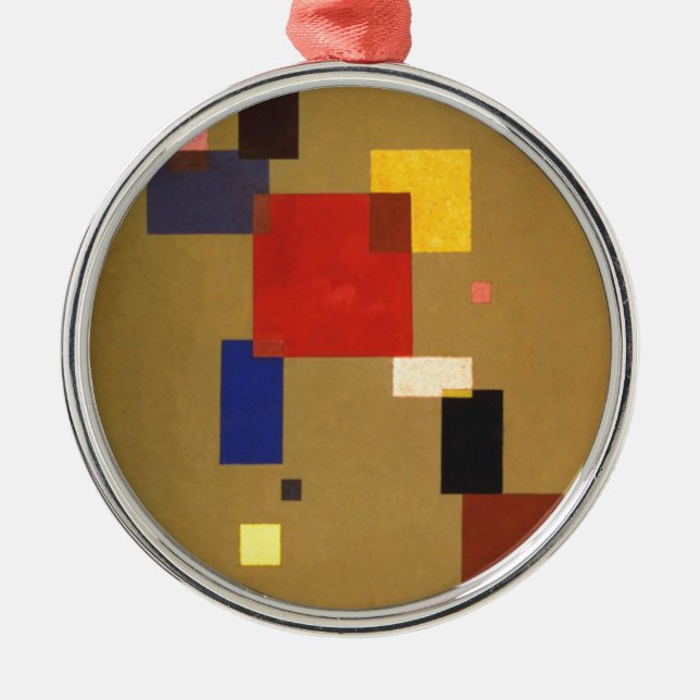Kandinsky Thirteen Rectangles Abstract Painting Metal Ornament (Front)