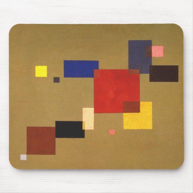 Kandinsky Thirteen Rectangles Abstract Painting Mouse Pad (Front)