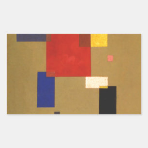 Kandinsky Thirteen Rectangles Abstract Painting Rectangular Sticker