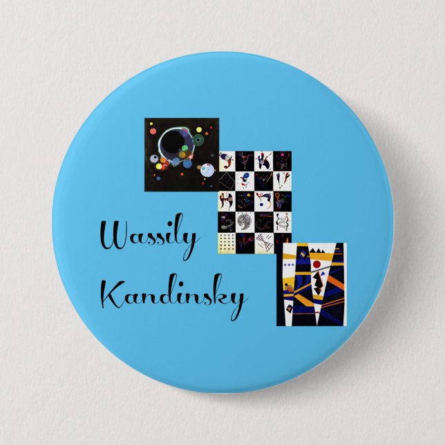 Kandinsky - Three of his famous artwork 7.5 Cm Round Badge (Front)