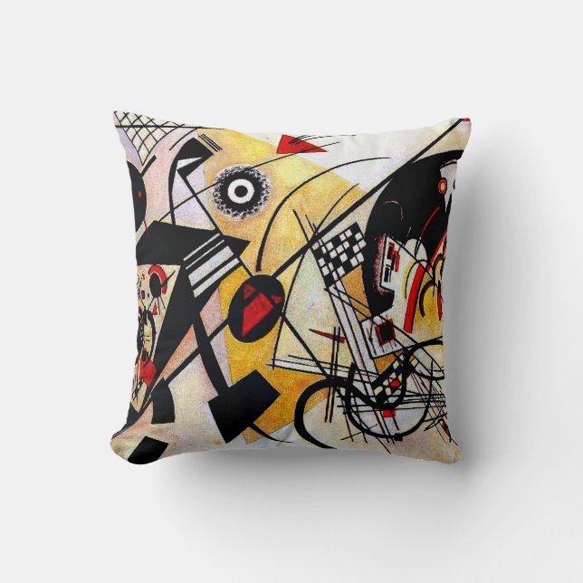 Kandinsky - Throughgoing Line, abstract art,  Cushion (Front)