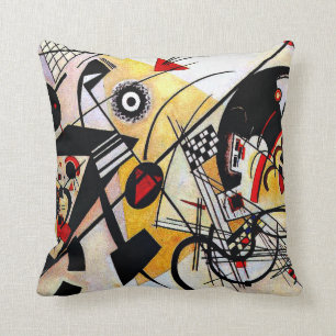 Kandinsky - Throughgoing Line, abstract art,  Cushion