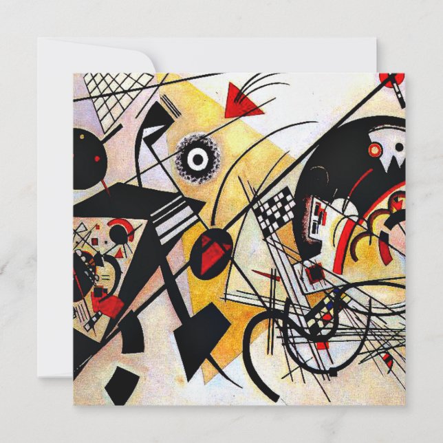 Kandinsky - Throughgoing Line, colourful  Card (Front)