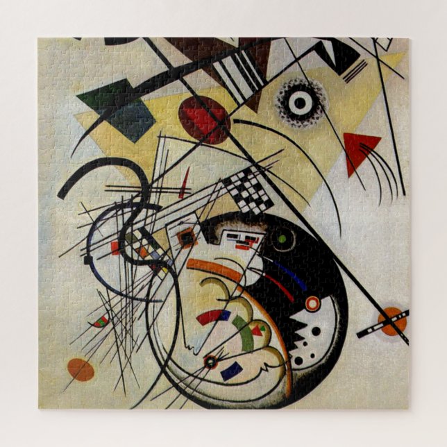 Kandinsky Transverse Unbroken Line Abstract Jigsaw Puzzle (Vertical)