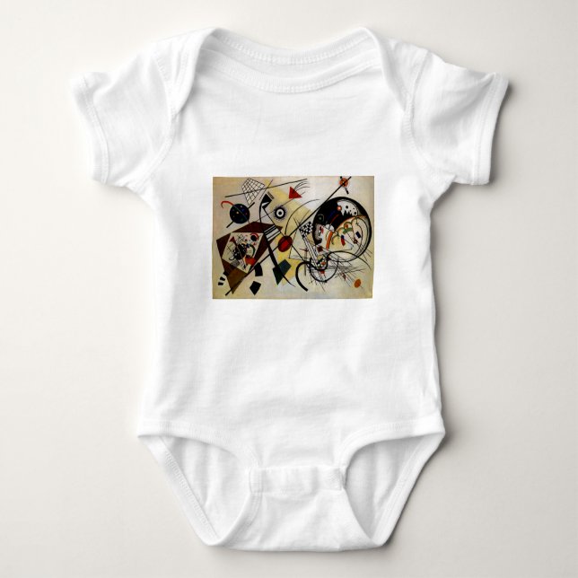 Kandinsky Transverse Unbroken Line Baby Bodysuit (Front)