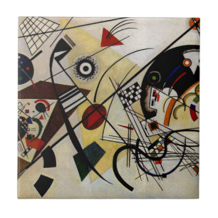 Kandinsky Transverse Unbroken Line Ceramic Tile