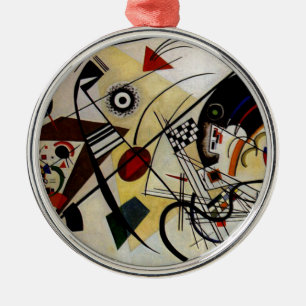 Kandinsky Transverse Unbroken Line Metal Tree Decoration