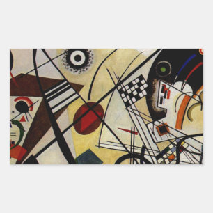 Kandinsky Transverse Unbroken Line Rectangular Sticker