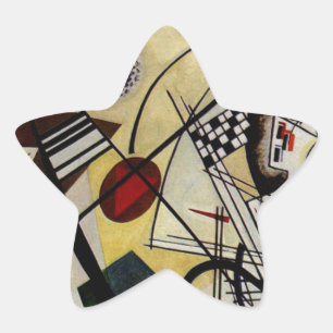 Kandinsky Transverse Unbroken Line Star Sticker