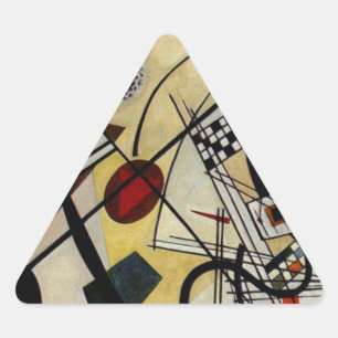 Kandinsky Transverse Unbroken Line Triangle Sticker