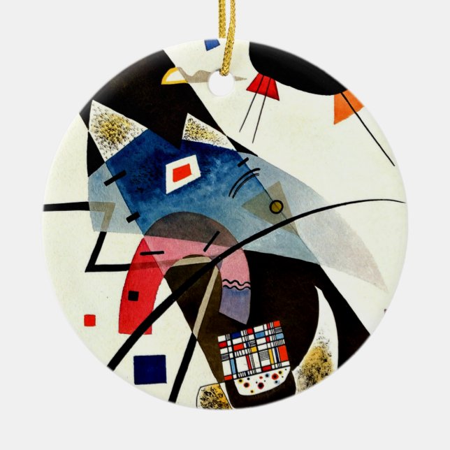 Kandinsky - Two Black Spots, Ceramic Ornament (Front)