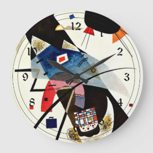 Kandinsky - Two Black Spots Large Clock