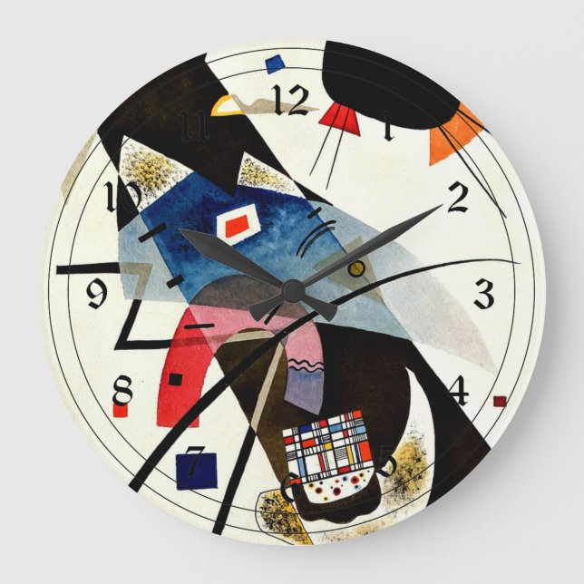 Kandinsky - Two Black Spots Large Clock (Front)