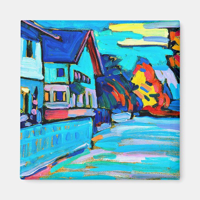 Kandinsky - Two Houses Magnet (Front)