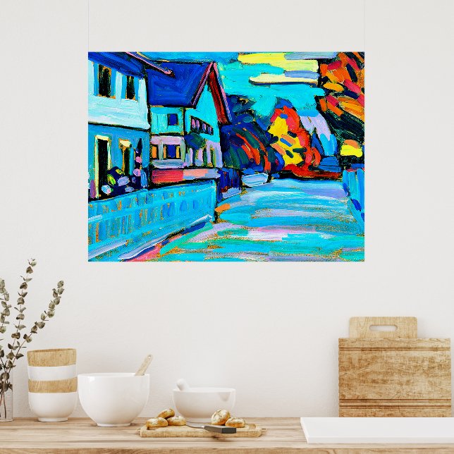 Kandinsky - Two Houses Poster (Kitchen)