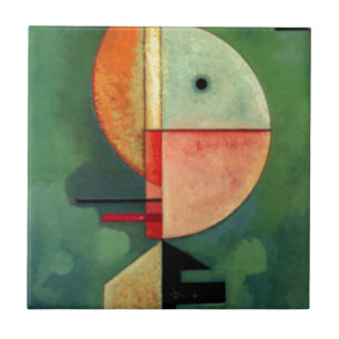 Kandinsky Upward Abstract Painting Ceramic Tile