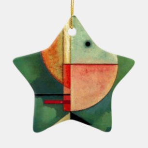 Kandinsky Upward Abstract Painting Ceramic Tree Decoration