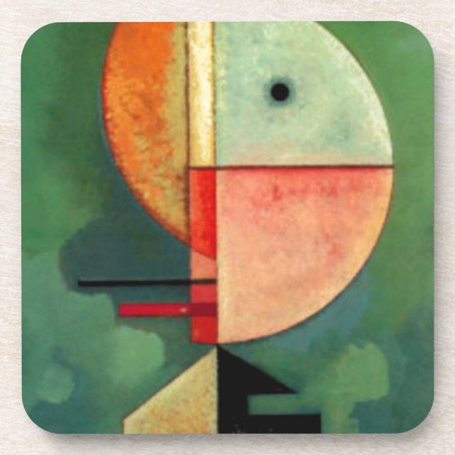 Kandinsky Upward Abstract Painting Coaster (Front)