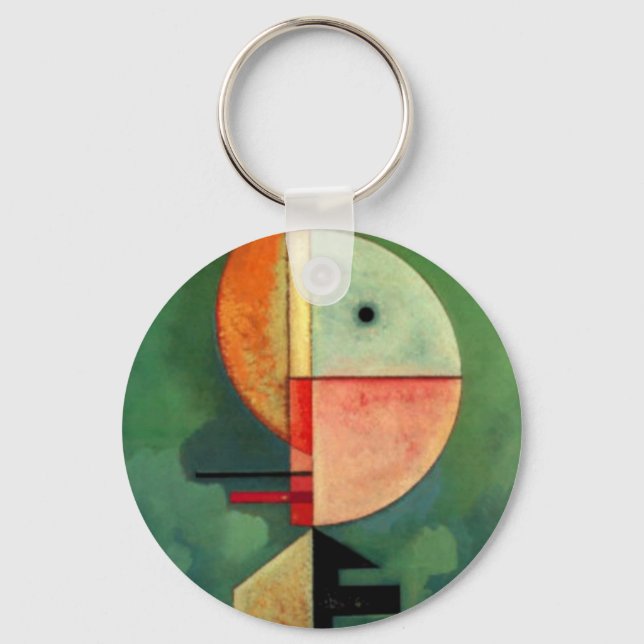 Kandinsky Upward Abstract Painting Key Ring (Front)