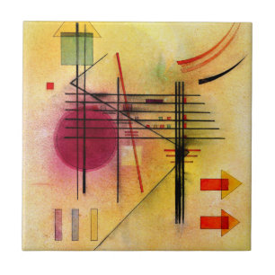 Kandinsky - Vibrant, popular abstract painting Ceramic Tile