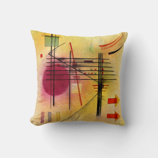 Kandinsky - Vibrant, popular abstract painting, Cushion (Front)