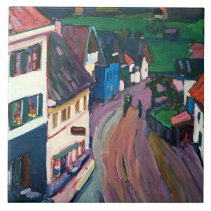 Kandinsky - View from the Window of the Griesbrau Ceramic Tile