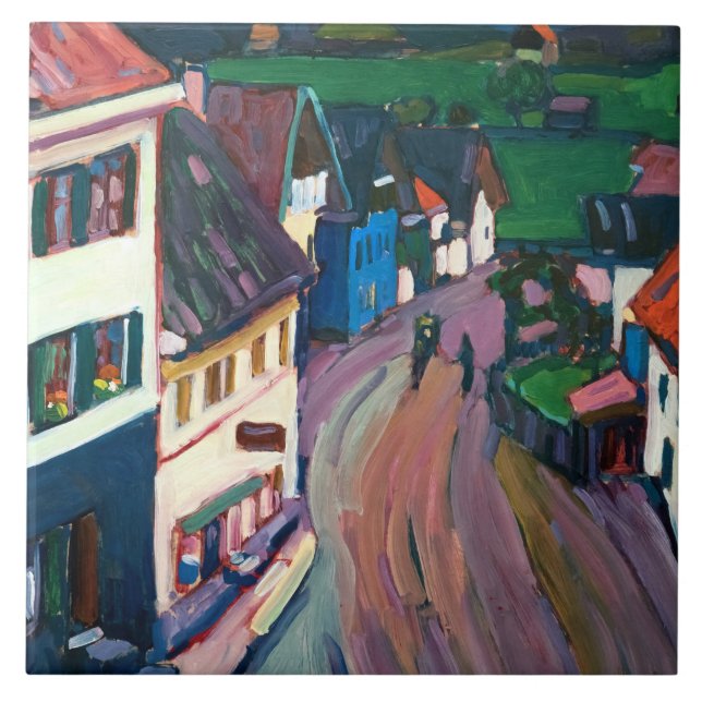 Kandinsky - View from the Window of the Griesbrau Ceramic Tile (Front)