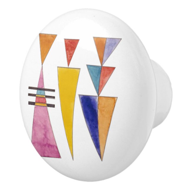 Kandinsky, Watercolor, Sketch Gate of Kiev Ceramic Knob (Right)