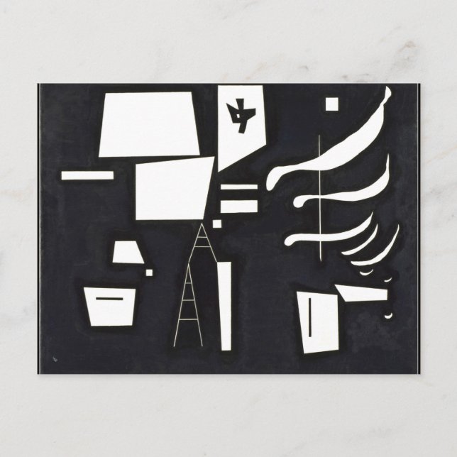 Kandinsky - White - Soft and Hard Postcard (Front)