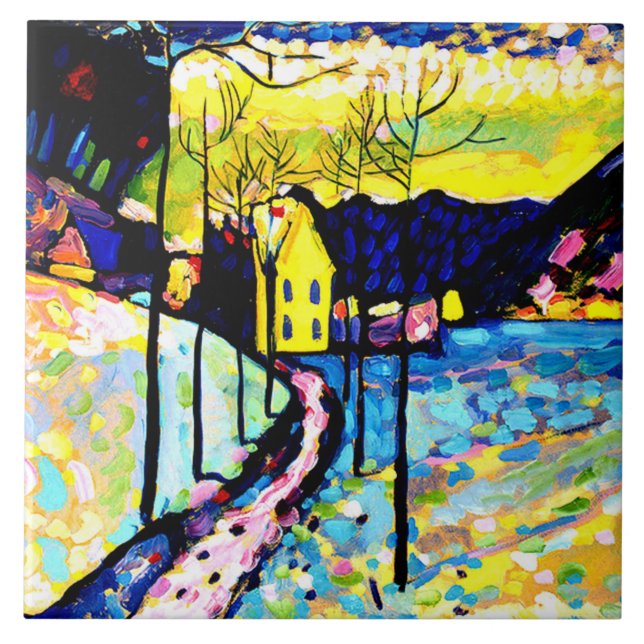Kandinsky - Winter Landscape Ceramic Tile (Front)