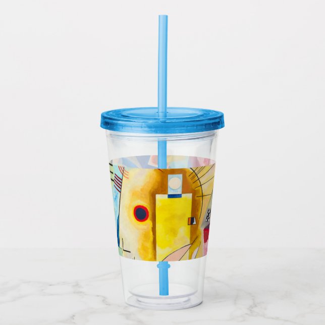 Kandinsky Yellow-Red-Blue Acrylic Tumbler (Front)