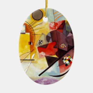 Kandinsky Yellow Red Blue Ceramic Ornament