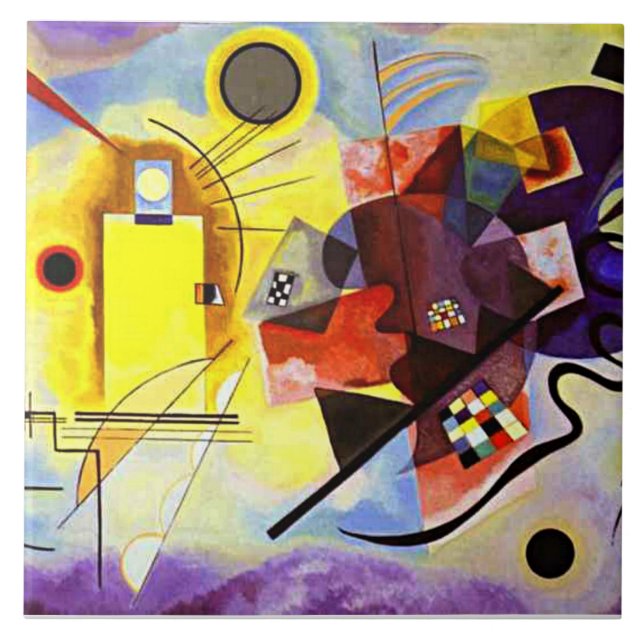 Kandinsky - Yellow-Red-Blue Ceramic Tile (Front)