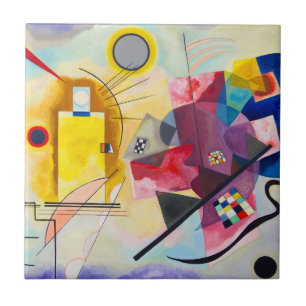 Kandinsky Yellow-Red-Blue Ceramic Tile