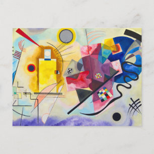Kandinsky Yellow-Red-Blue Holiday Postcard
