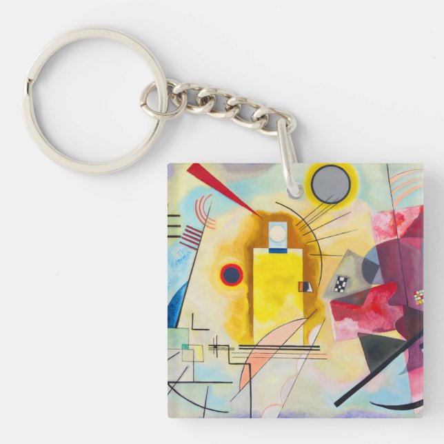 Kandinsky Yellow-Red-Blue Key Ring (Front)