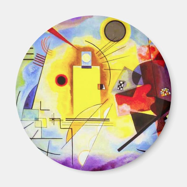 Kandinsky Yellow Red Blue Magnet (Front)