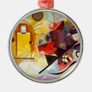 Kandinsky Yellow Red Blue Metal Ornament