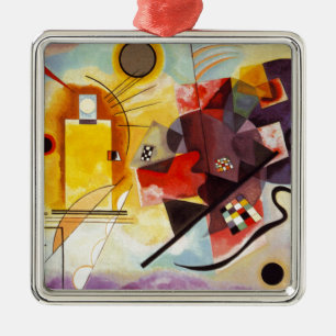 Kandinsky Yellow Red Blue Metal Tree Decoration