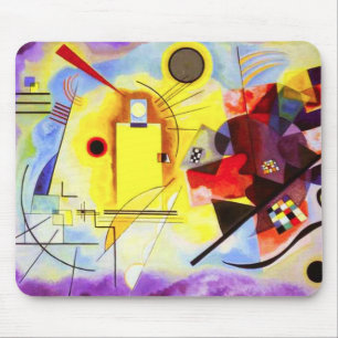 Kandinsky Yellow Red Blue Mouse Pad