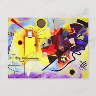 Kandinsky Yellow Red Blue Postcard
