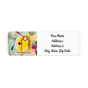 Kandinsky Yellow-Red-Blue Return Address Label