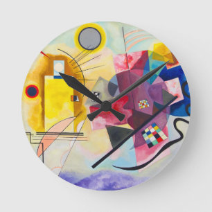 Kandinsky Yellow-Red-Blue Round Clock